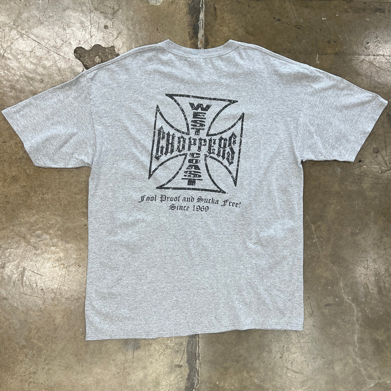 2000 West Coast Choppers For Life Cross Sucka Free Logo Tee