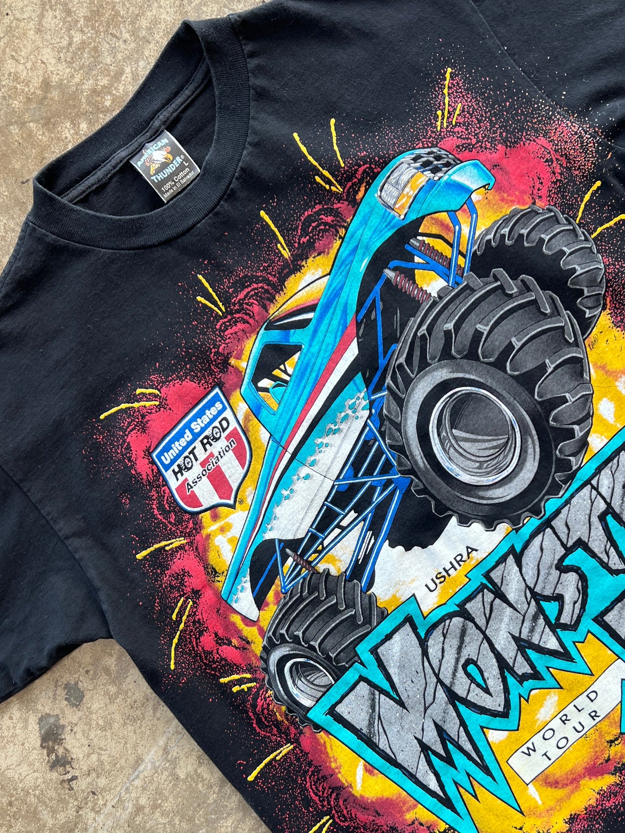 90s USHRA Monster Jam World Tour American Thunder Tee