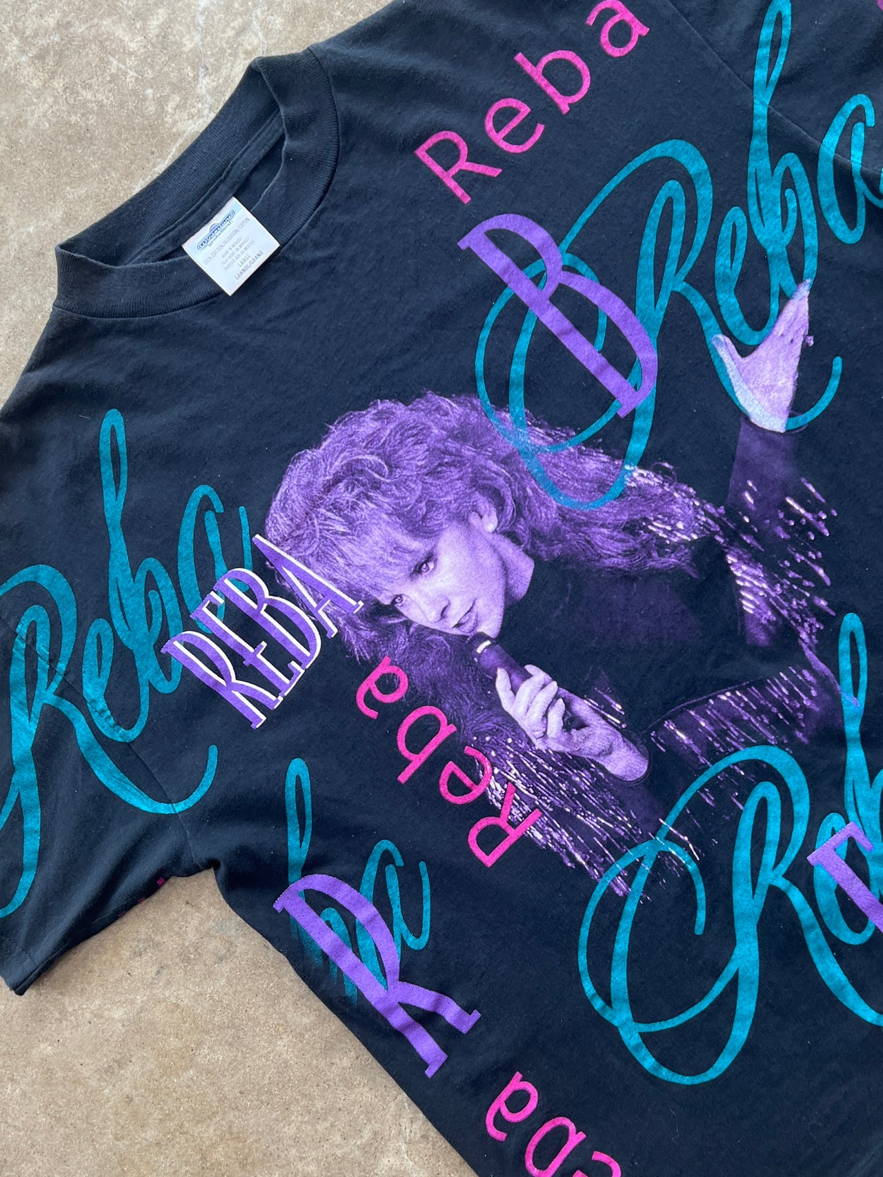 1995 Reba Country Music AOP Band Tee