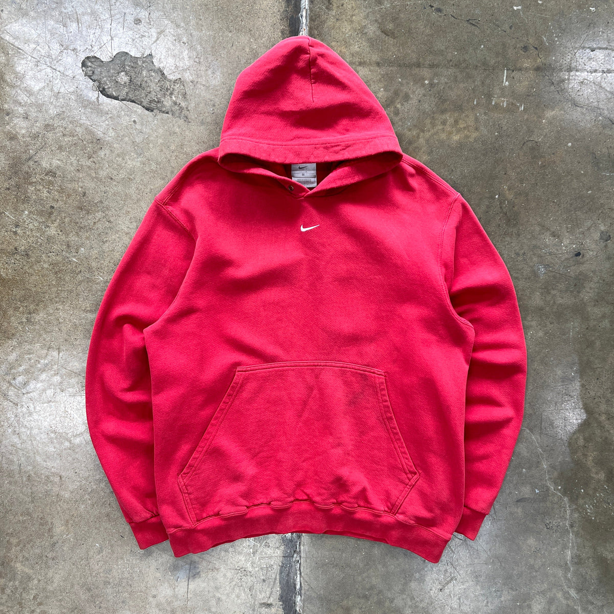 2000s Nike Center Swoosh Red Hoodie