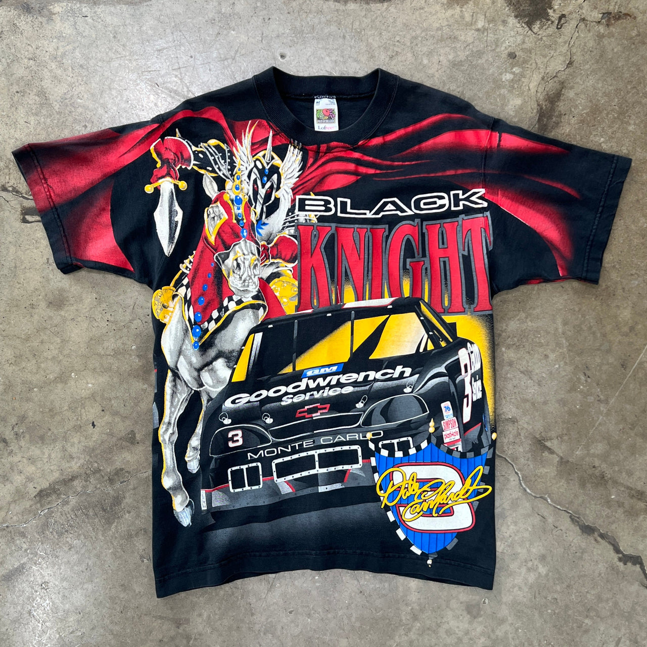 AOP Black Knight Rides On Dale Earnhardt Racing Tee