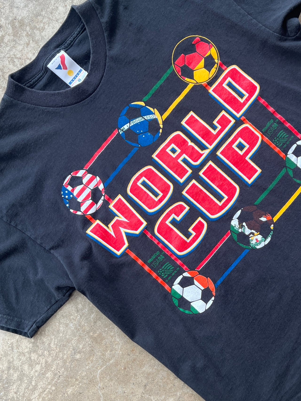 1994 World Cup USA Soccer Ball Flag Tee