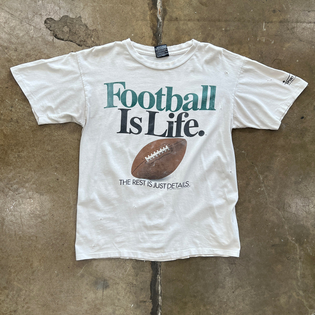 1992 Big Ball Sports Football is Life Tee