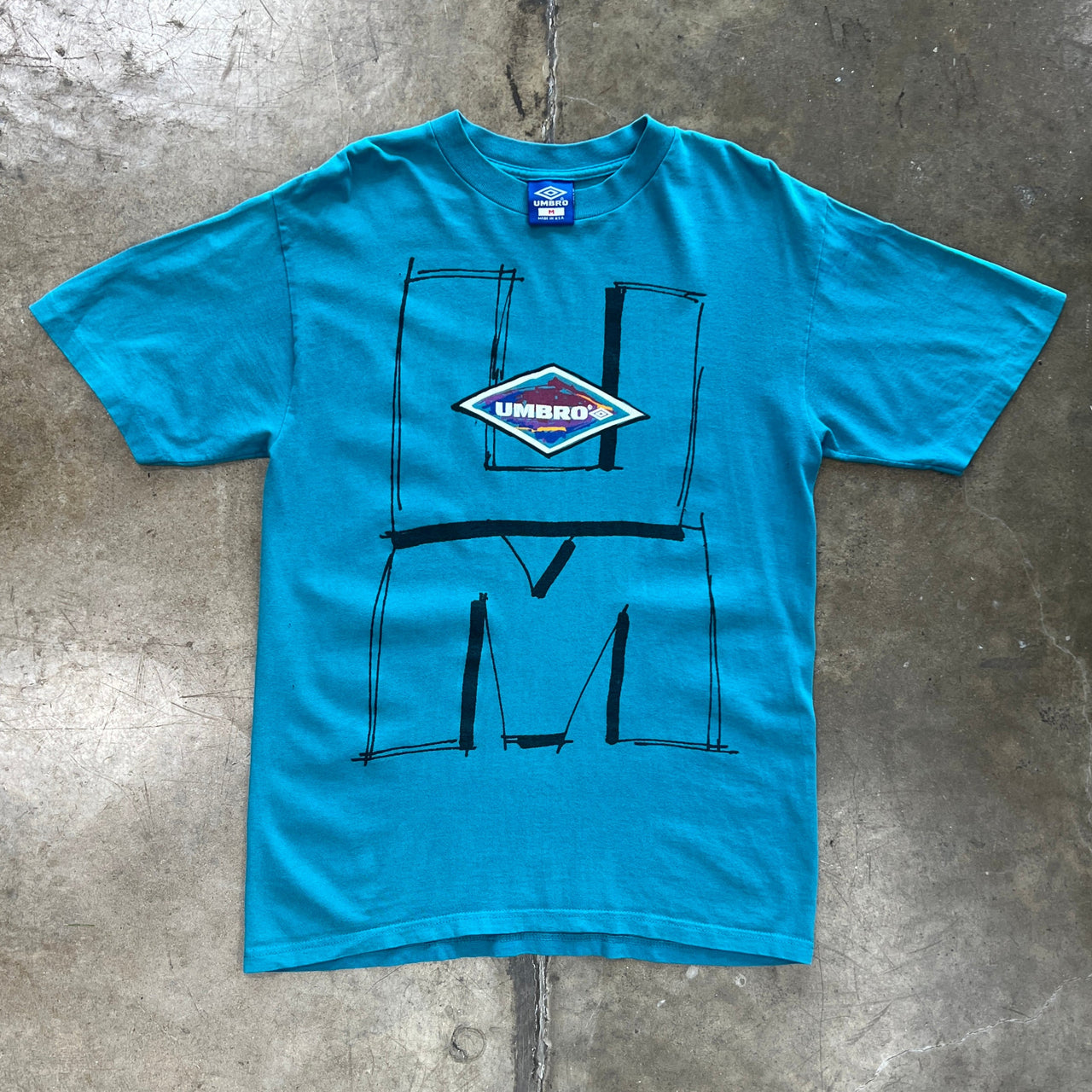 90s Umbro Soccer MiUSA Handwritten Tee