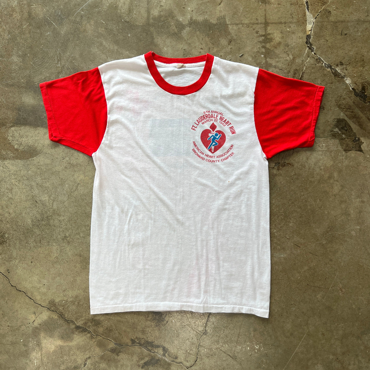 1982 Heart Run Heart Association American Express Single Stitch Tee