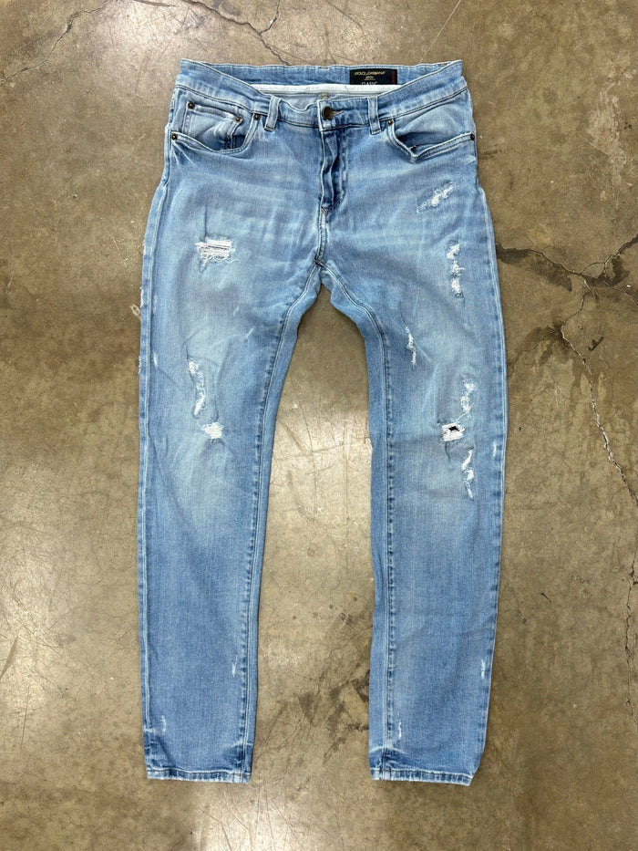 Dolce & Gabbana Classic Distressed Stretch Denim