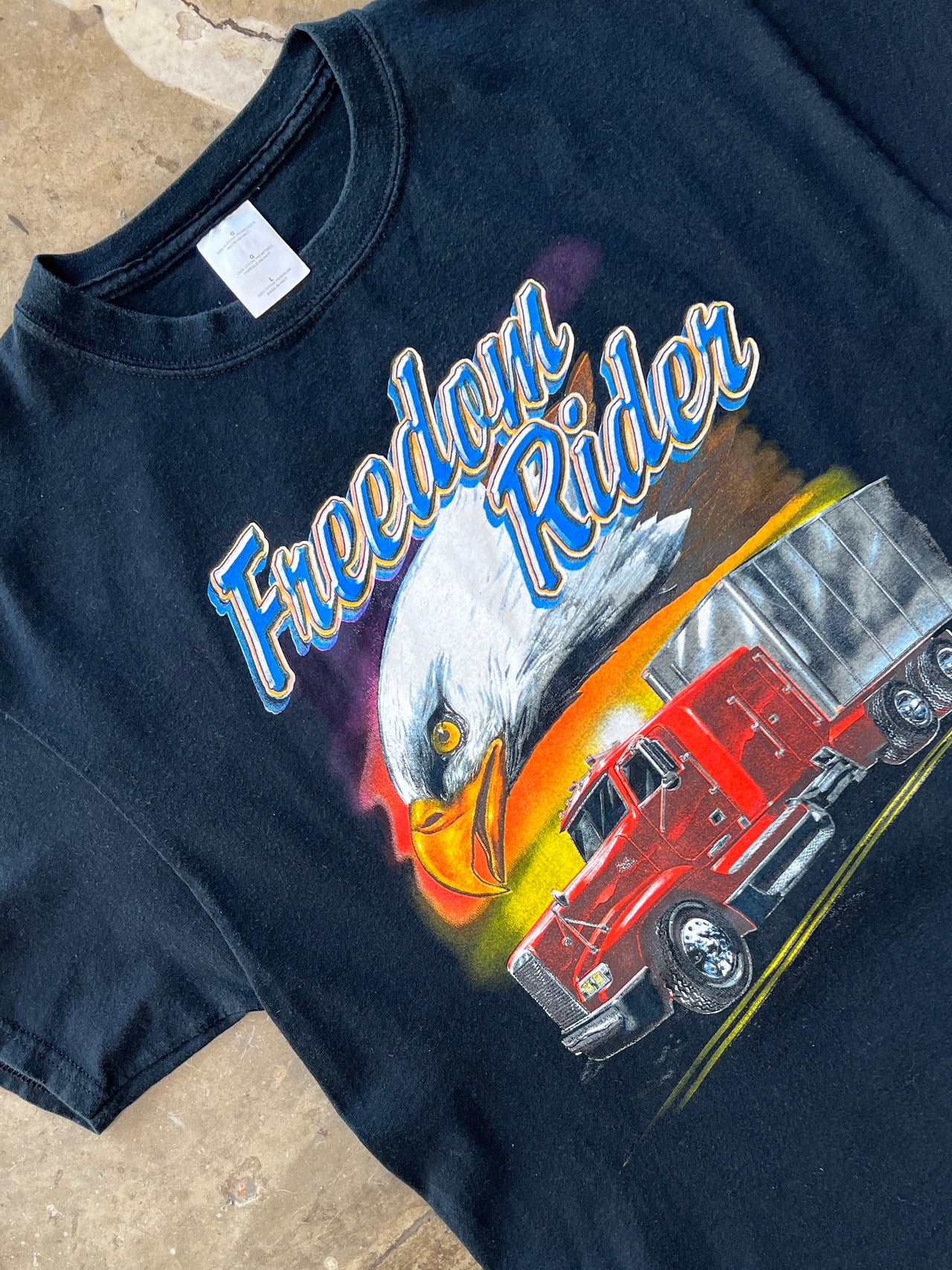 Freedom Ride American Eagle Trucker Tee