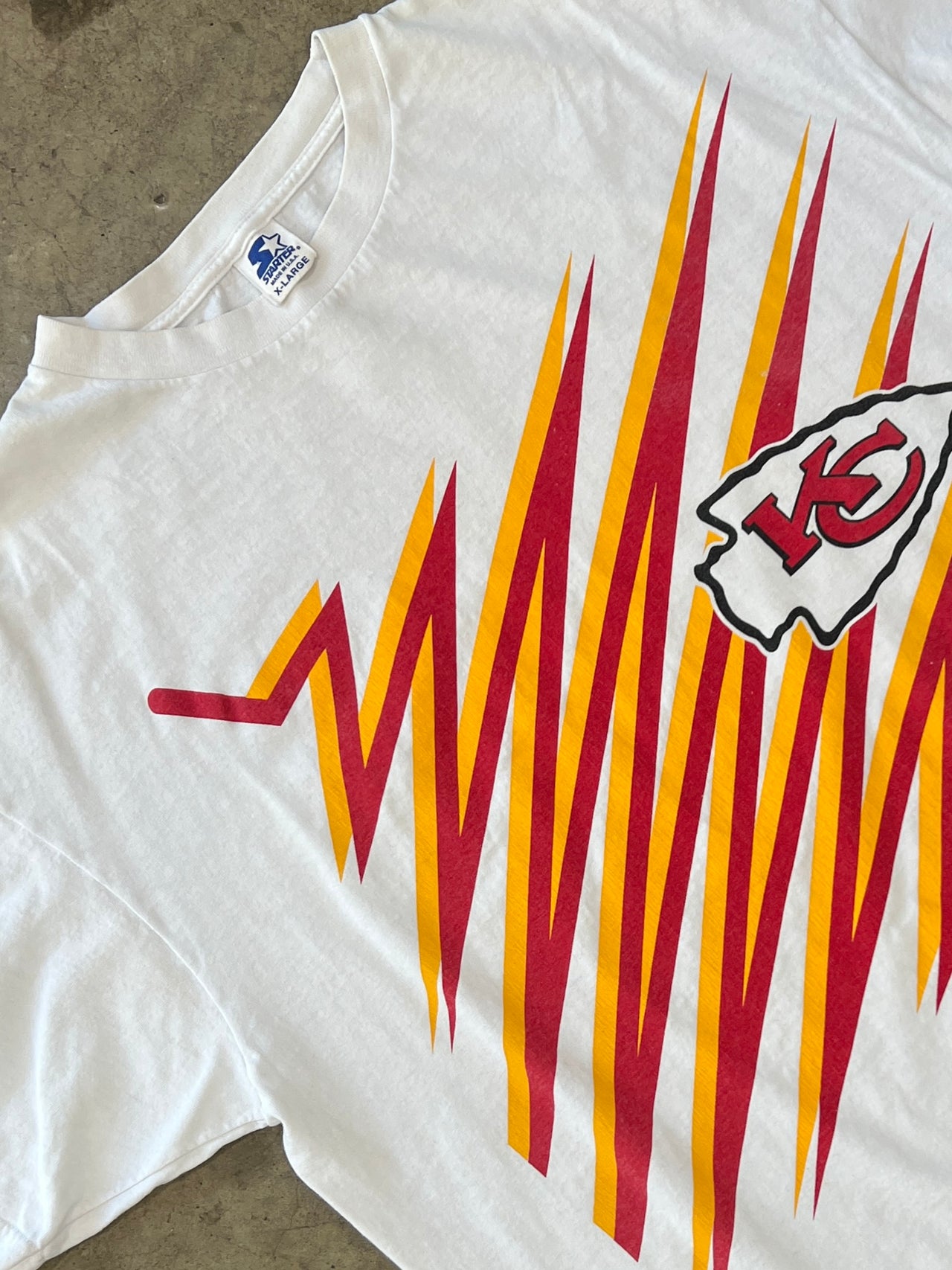 90s Starter NFL Kansas City Chiefs Football Shockwave Tee