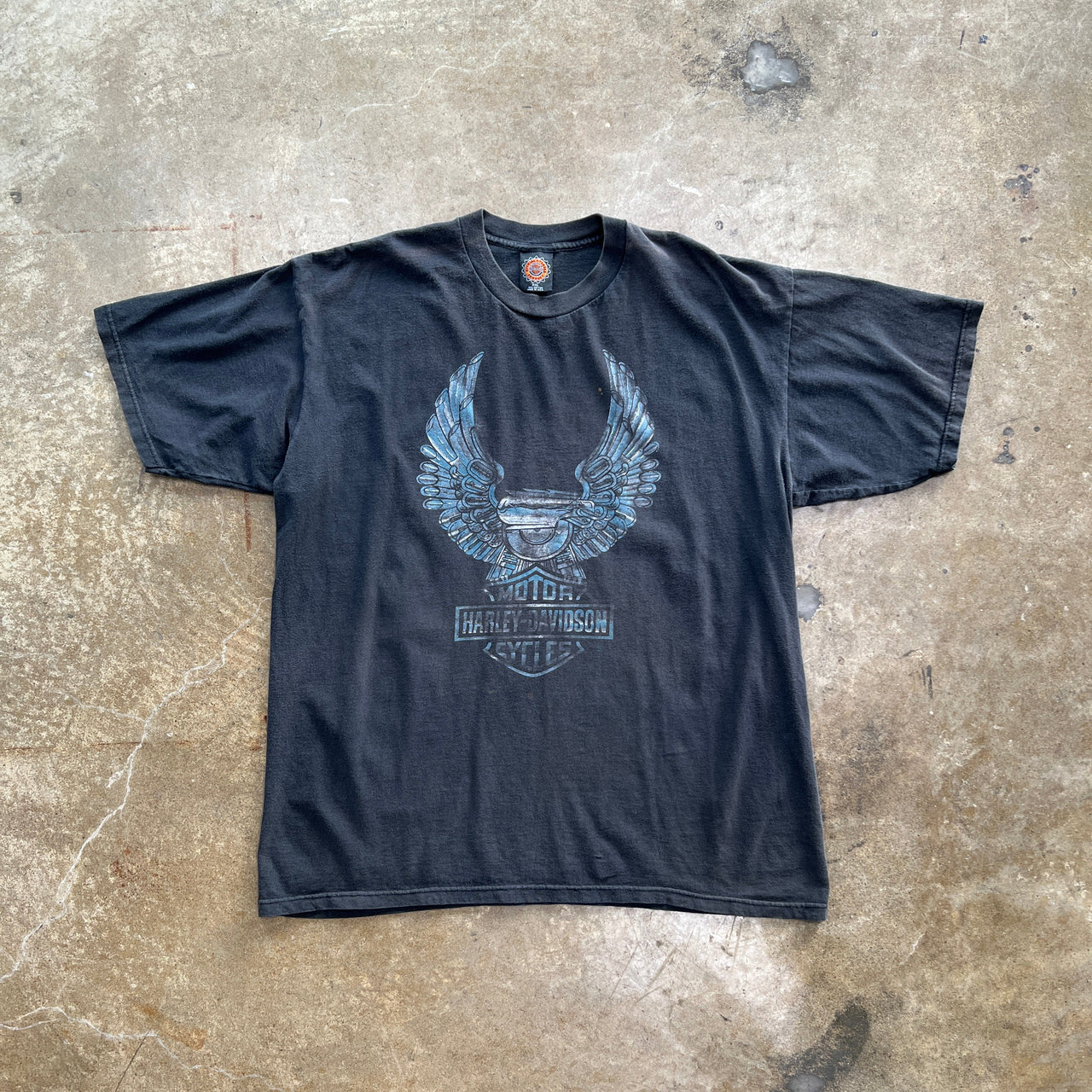 Harley Davidson Panhead Angel Wings Motorcycle Tee