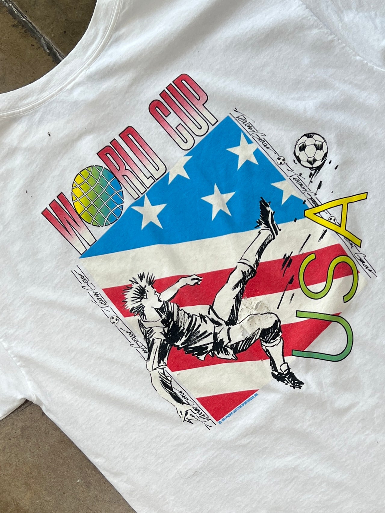 1991 World Cup USA Team Gear Sports Tee
