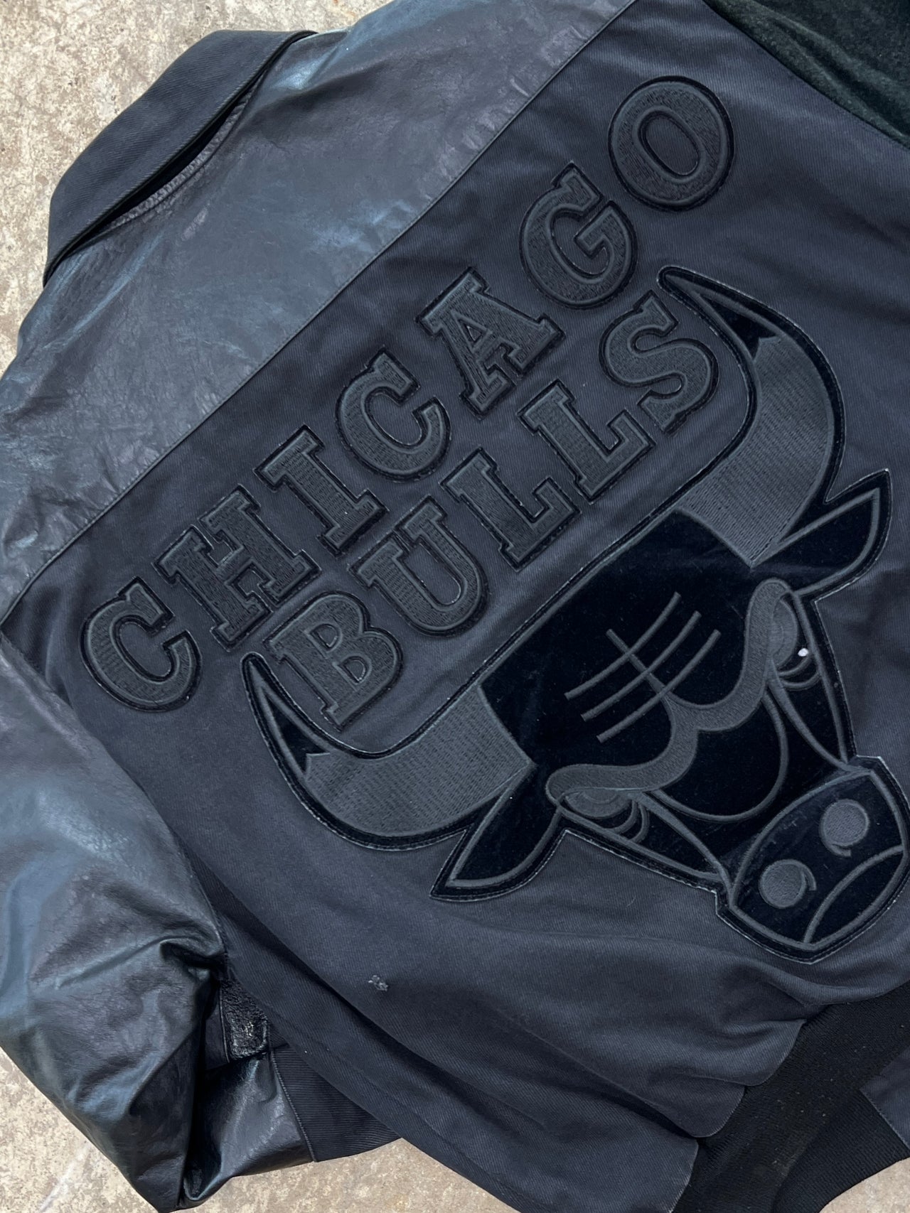 Jeff Hamilton NBA Chicago Bulls All Black Leather Jacket