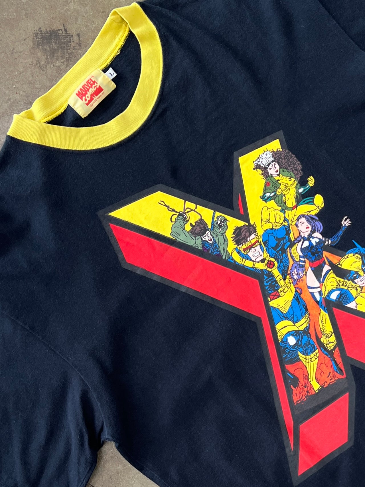 X-Men Marvel Comics Wolverine Cyclops Ringer Tee