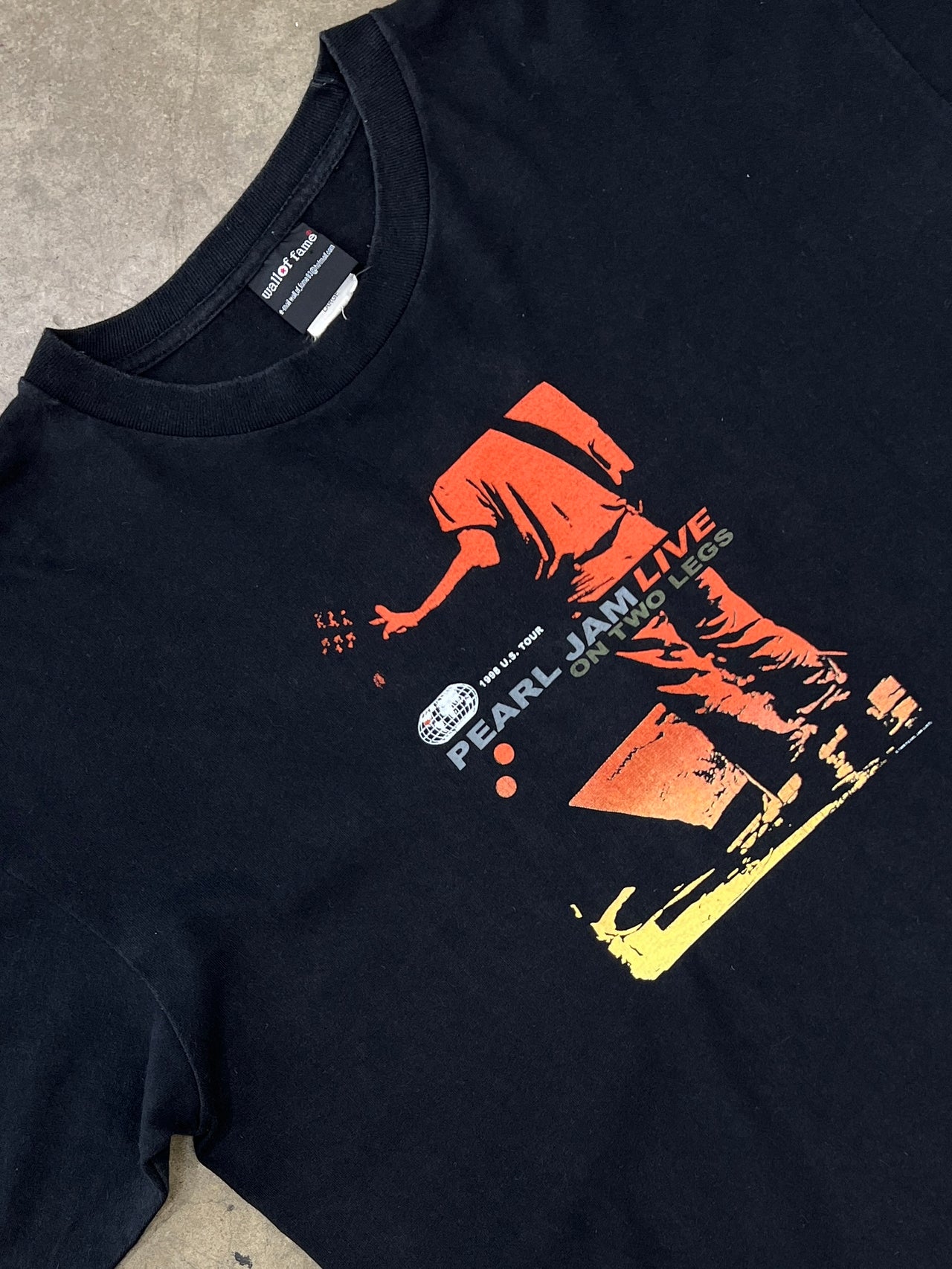 1998 Pearl Jam Live Tour on Two Legs Wall of Fame Band Tee