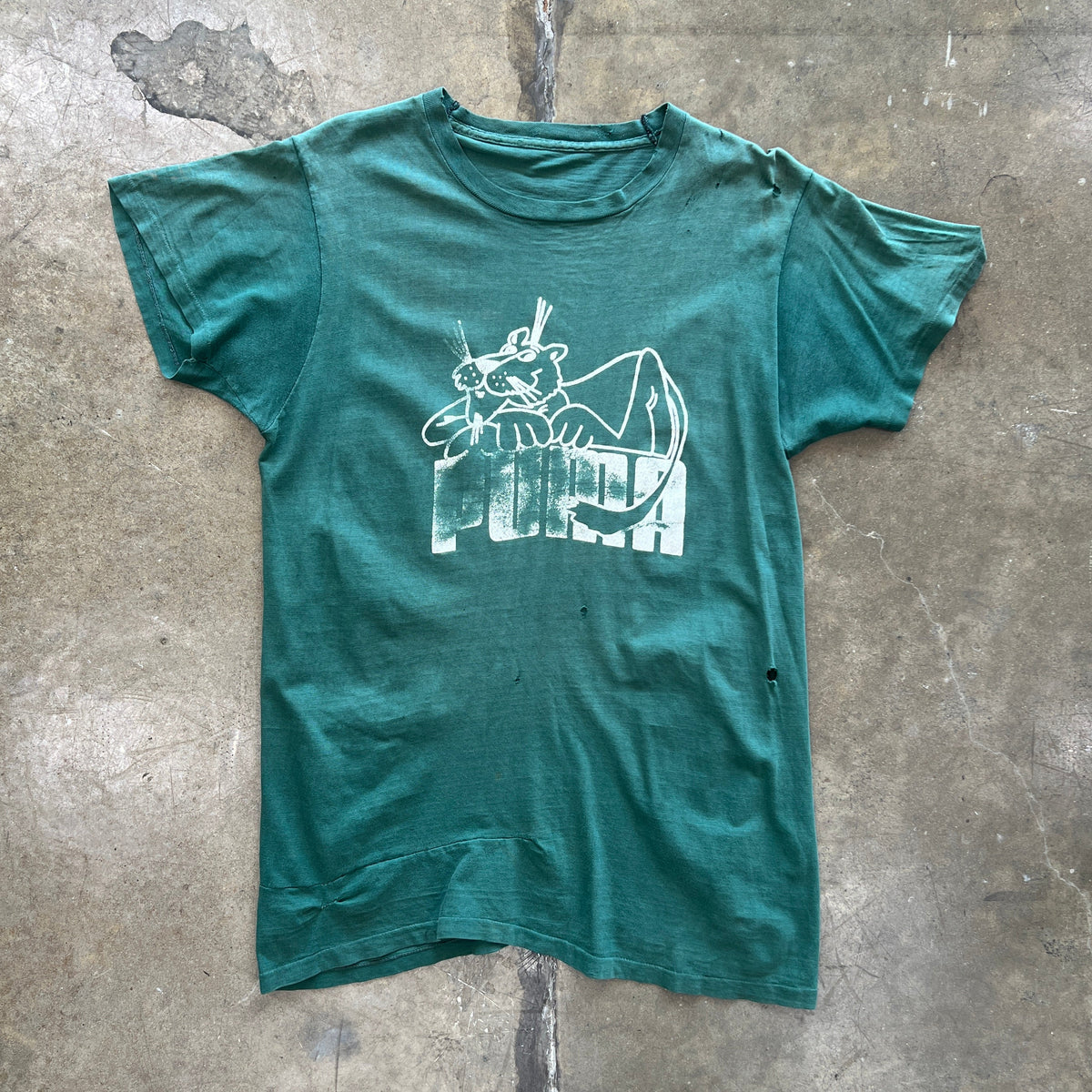 70s Puma Cat Logo Single Stitch Tee