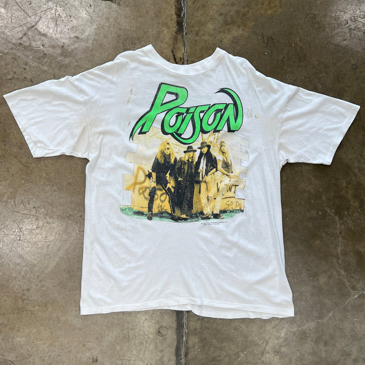 1990 Poison Flesh and Blood Band Tee