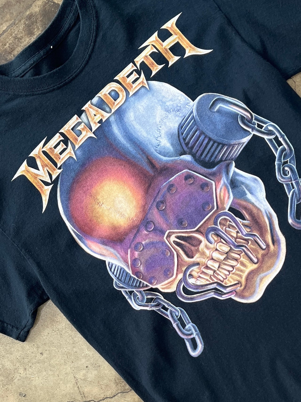Megadeth Vic Rattlehead Skull Band Tee