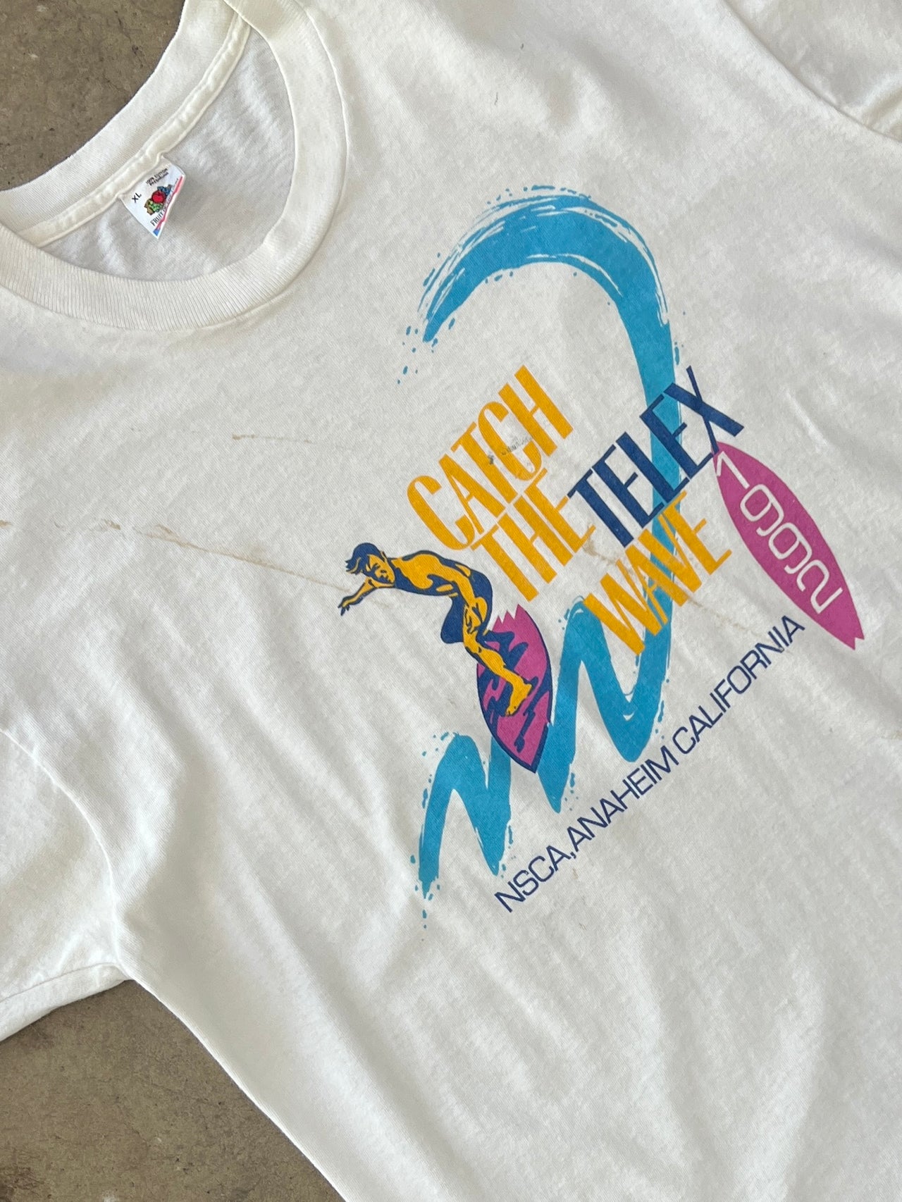 1992 Catch the Wave Telex Surf Cali Tee