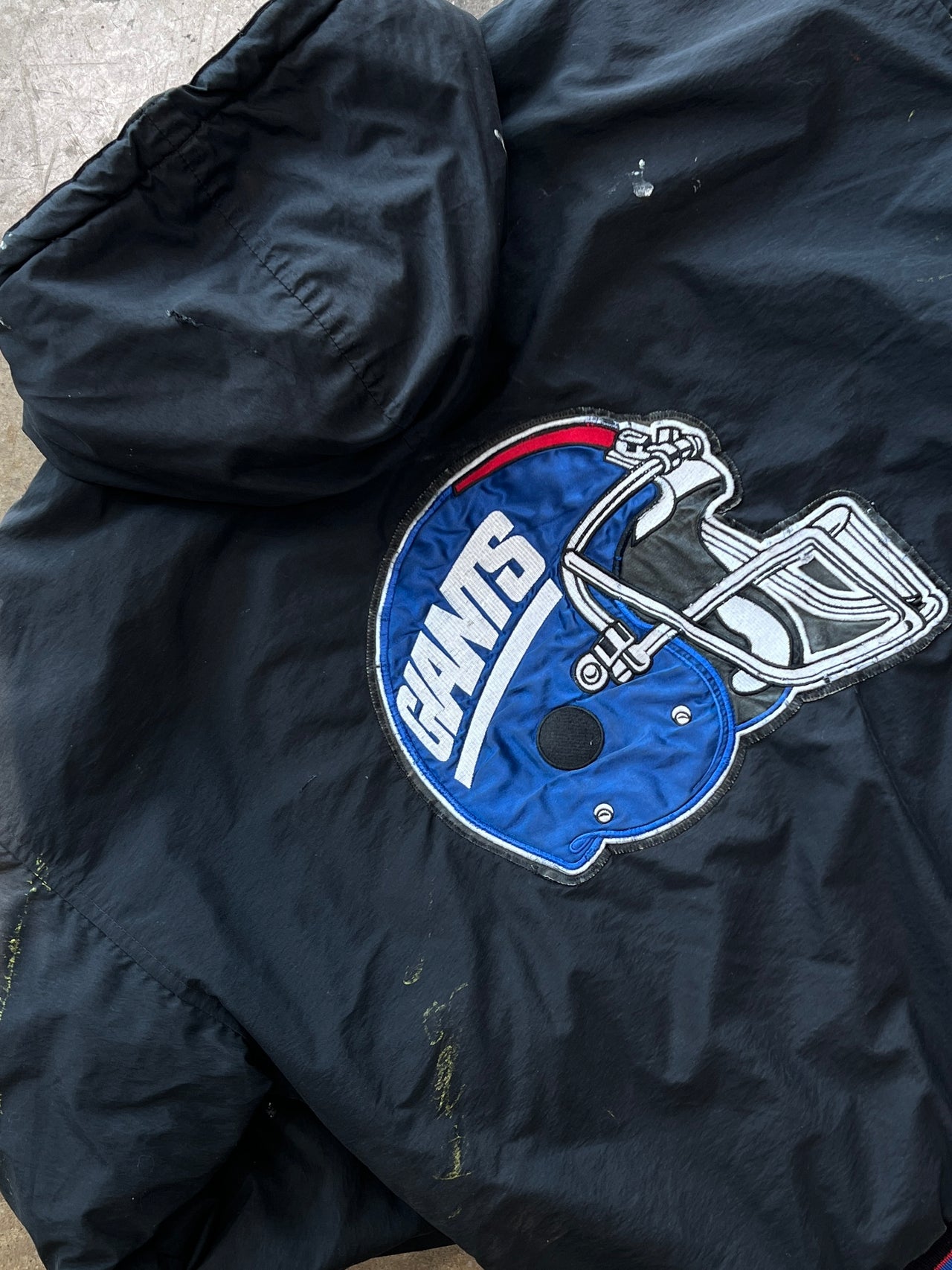 90s NFL Starter New York Giants Helmet Jacket