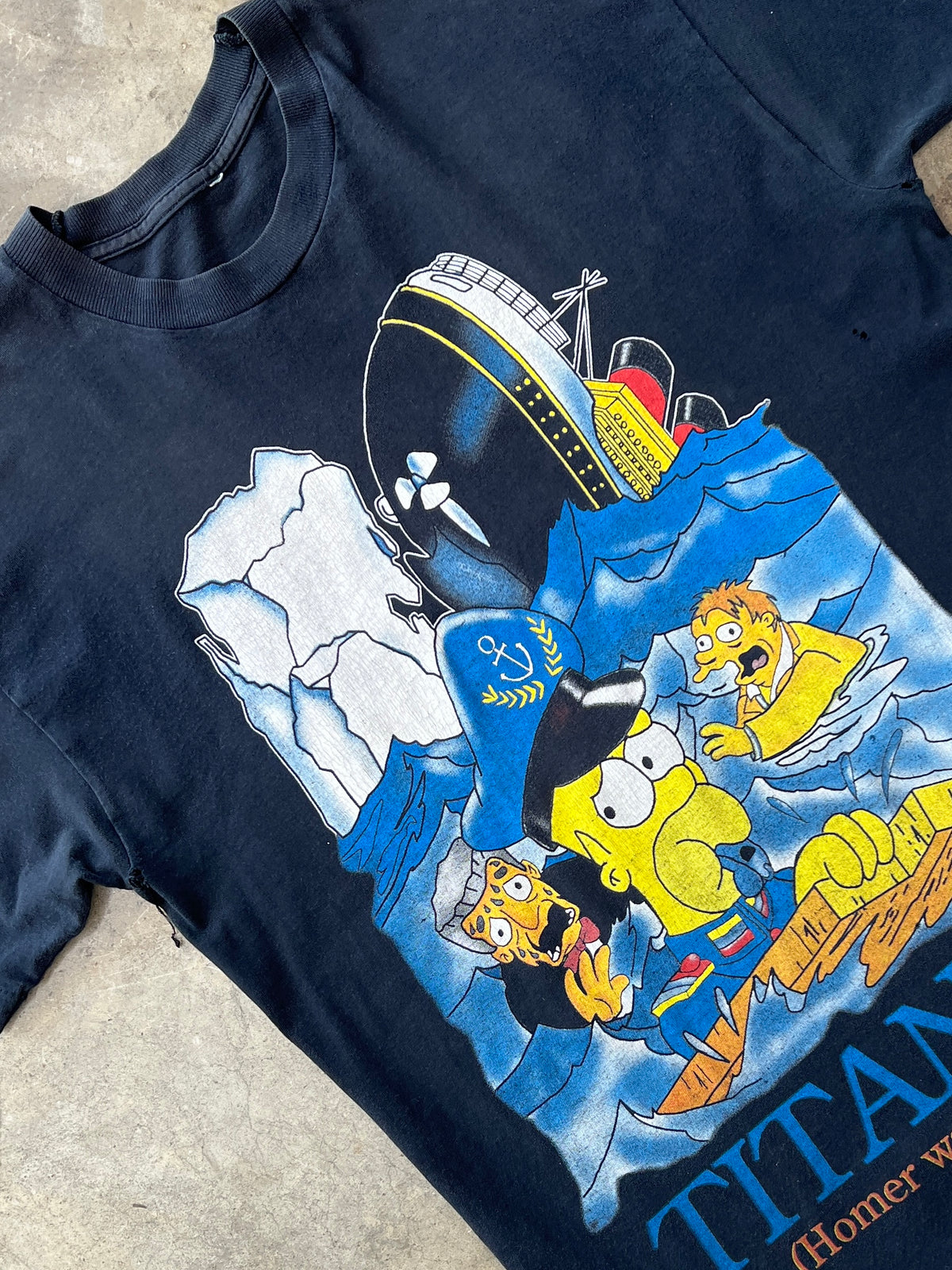 The Simpsons Homer Titanic Single Stitch Tee