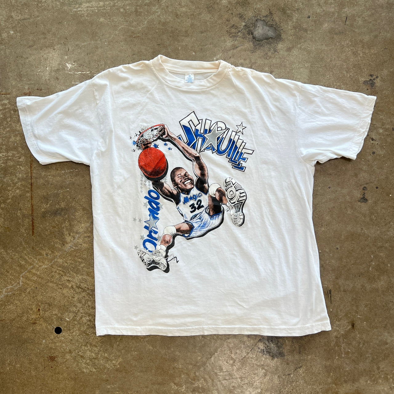 90s NBA Shaquille Shaq Orlando Magic Dunk Tee