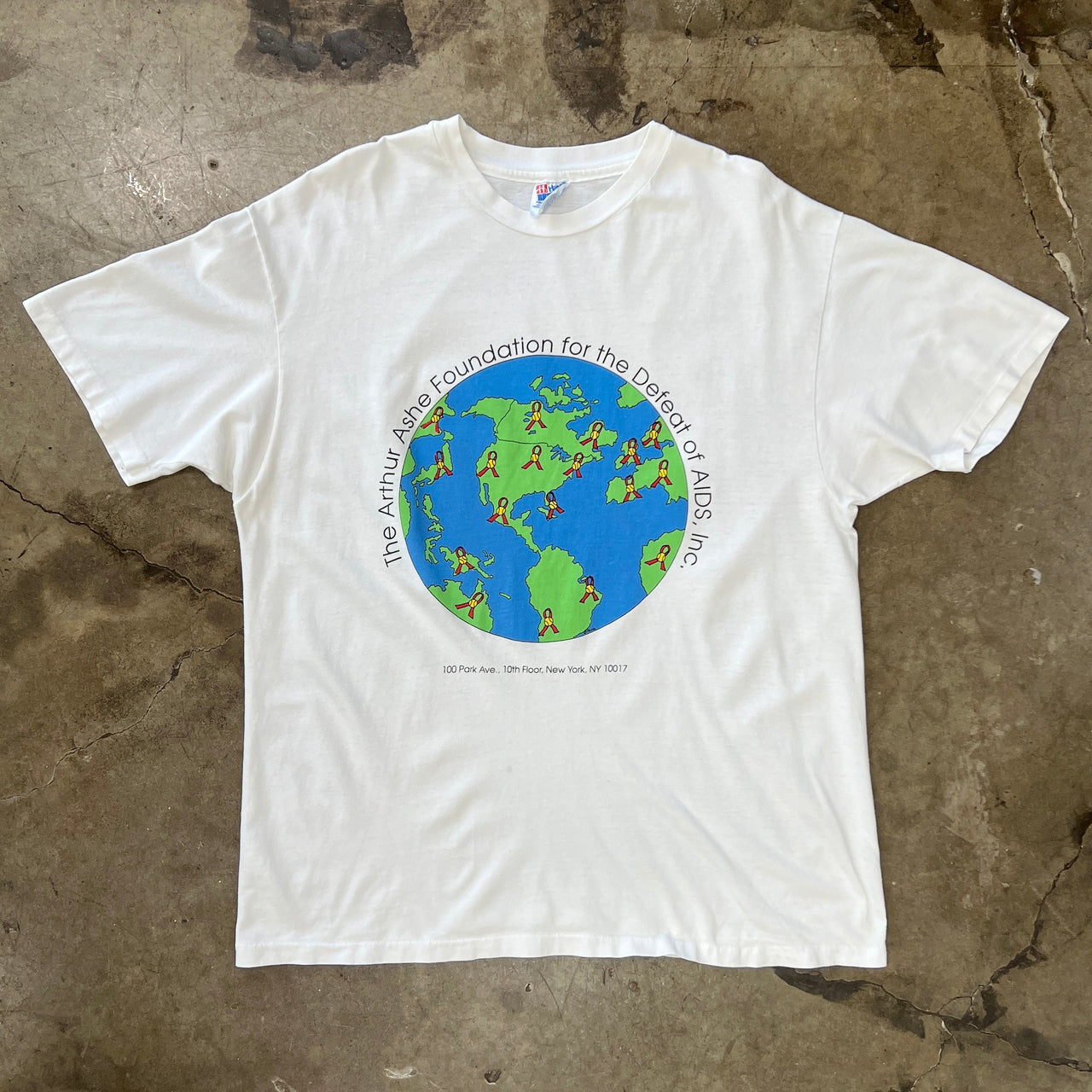 Arthur Ashe Foundation AIDS Social Tennis Earth Tee