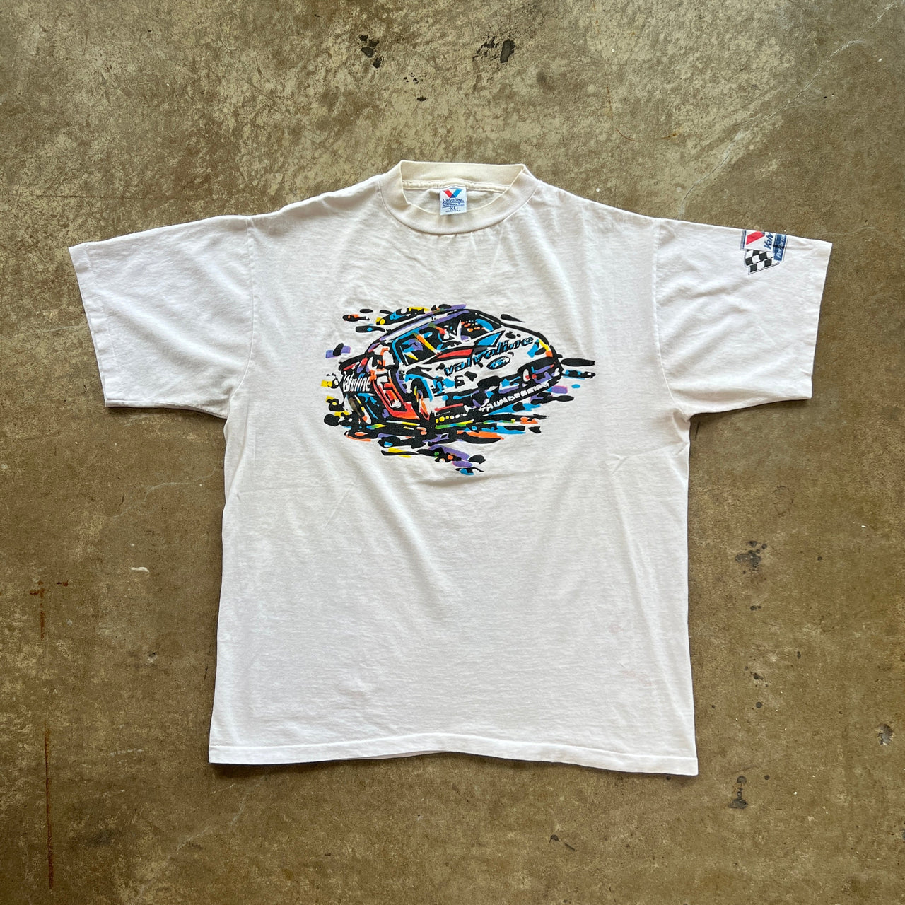 90s Valvoline Racing Car Painting Single Stitch Tee
