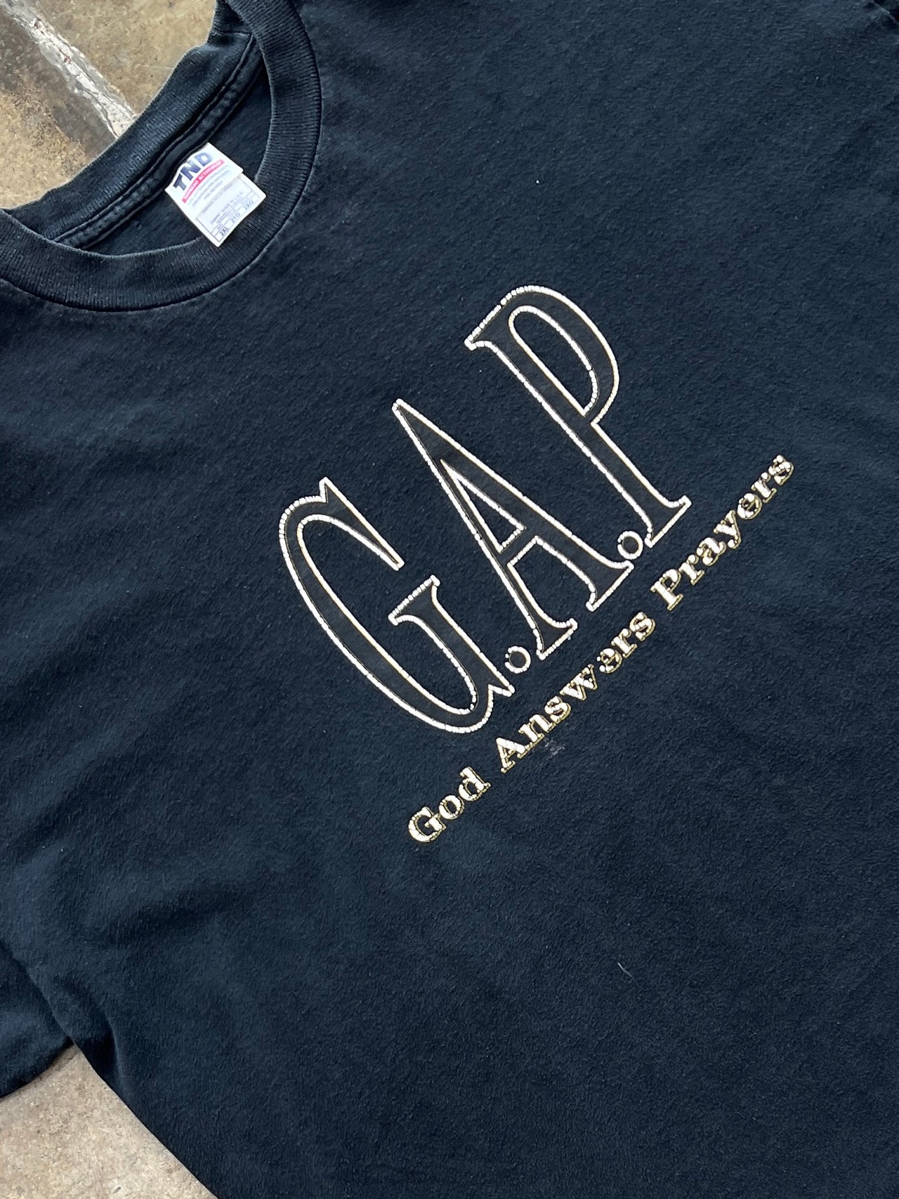 90s GAP Parody God Answers Prayers Religious Jesus Tee