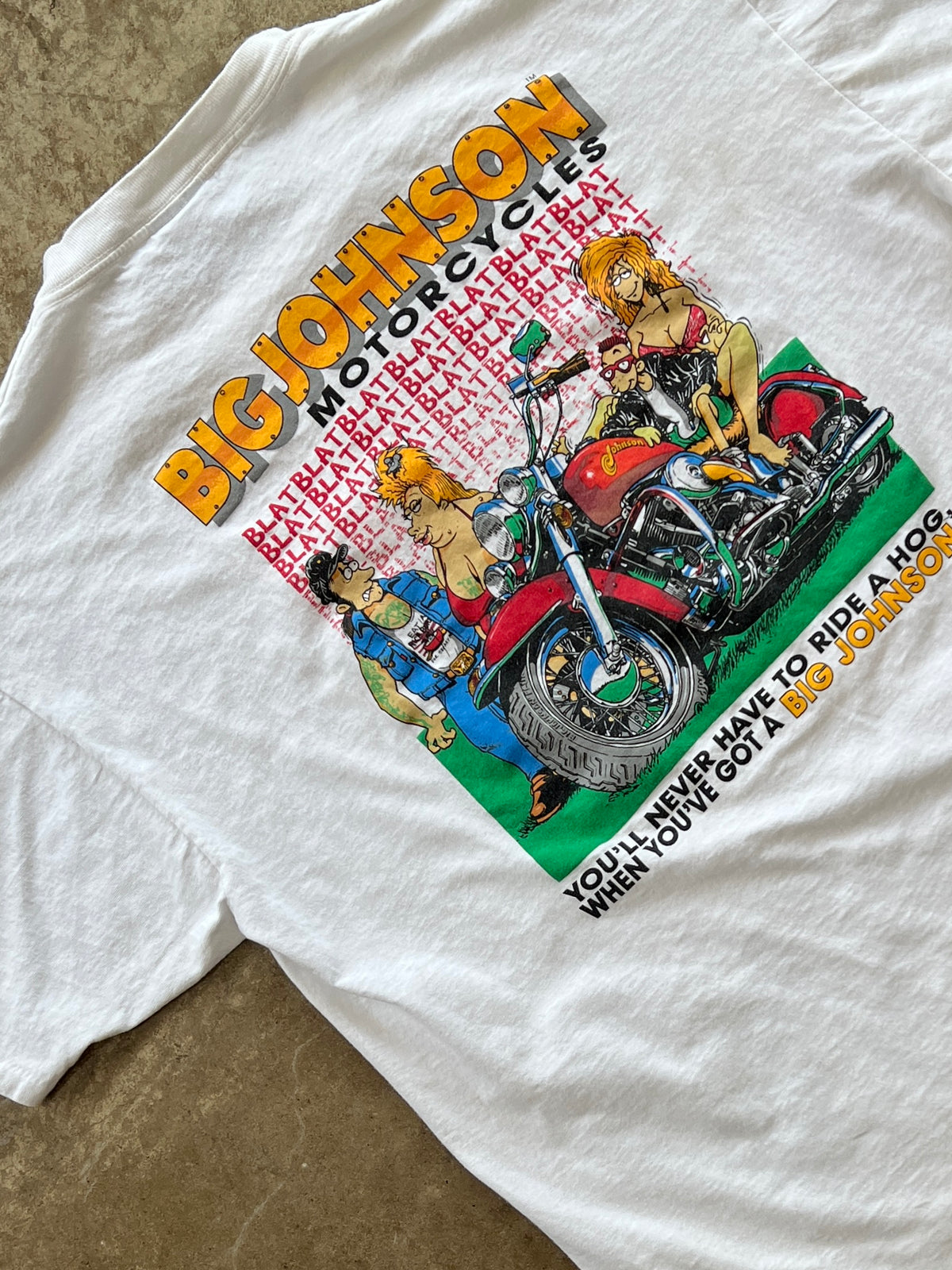 Big Johnsons Motorcycles Feel the Power Single Stitch Tee