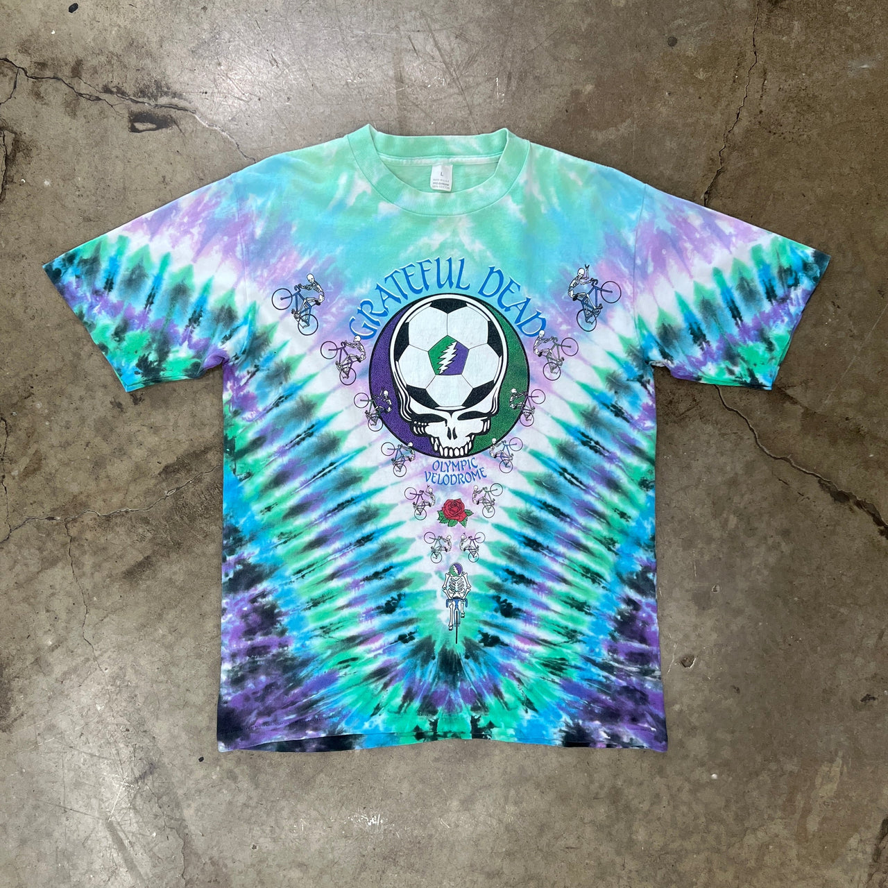 90s Grateful Dead Soccer Bike Los Angeles Two Day Only Tee Single Stitch