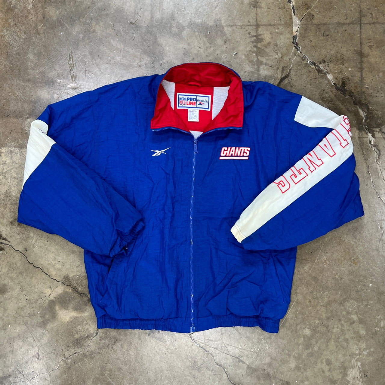 90s Reebok Pro Line NFL Giants Windbreaker Jacket