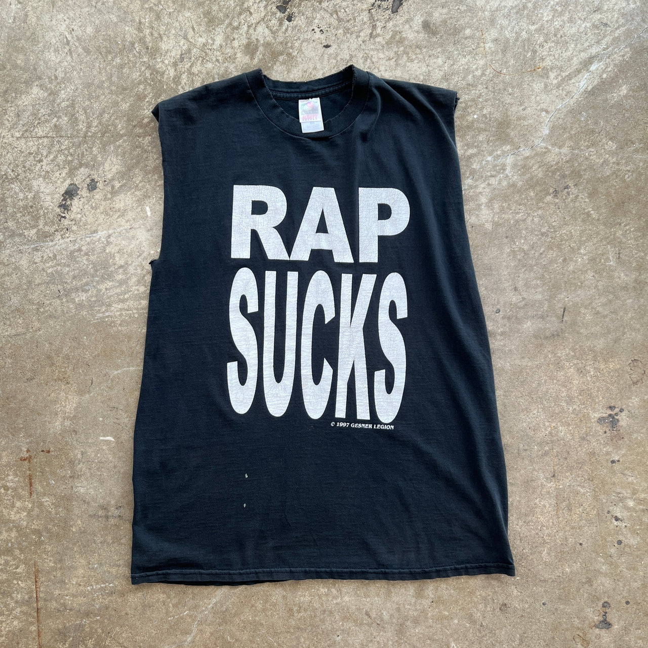 1997 Rap Sucks Cut Sleeve Tee