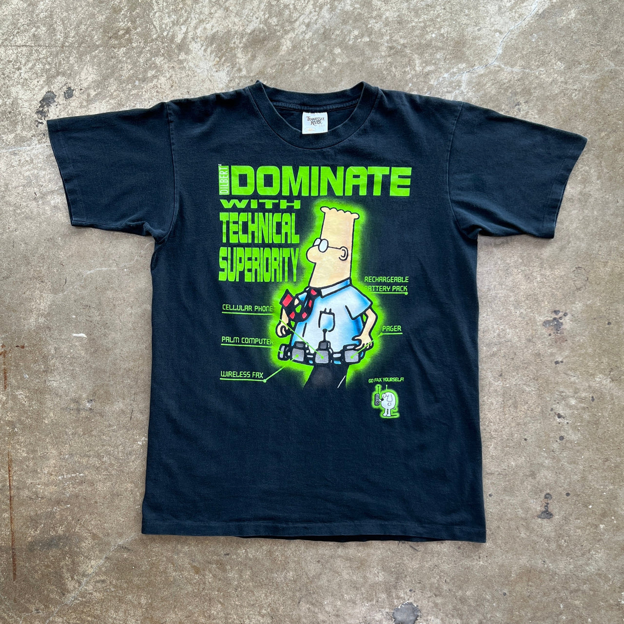 90s Dilbert Cartoon Superiority Tech Single Stitch Tee