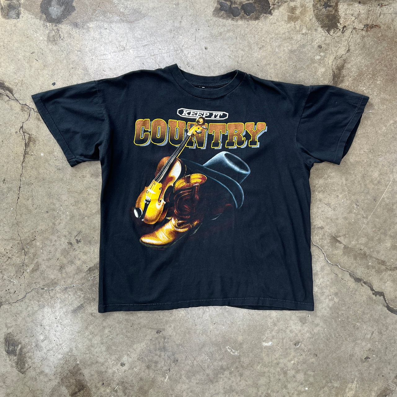 Keep it Country Guitar Cowboy Hat Music Tee