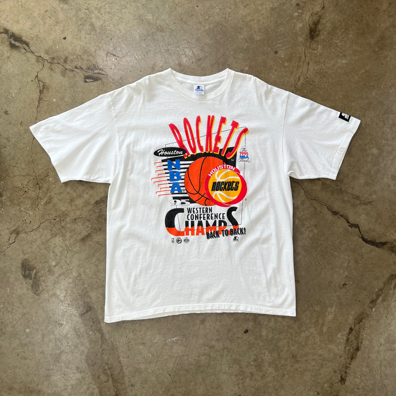 1995 Houston Rockets Western Champs Tee