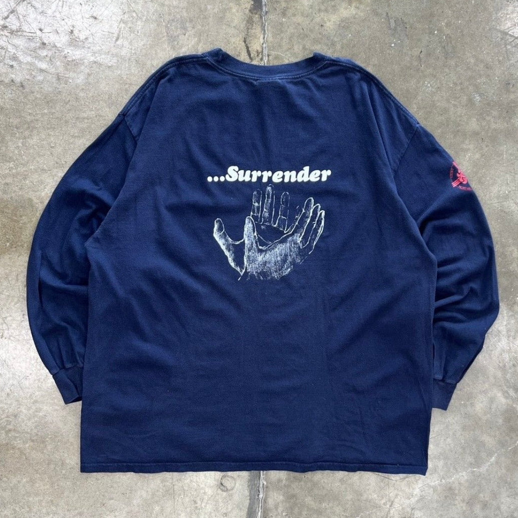 Take My Hands Surrender Jesus Religious Tee LS