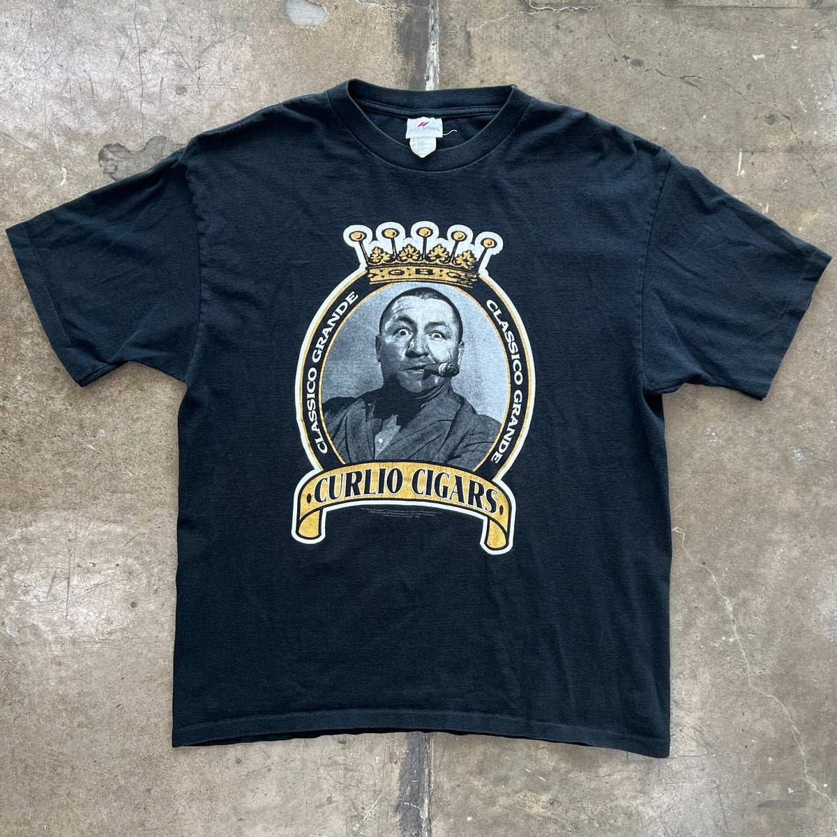 1997 Three Stooges Curly Curlio Cigars Tee
