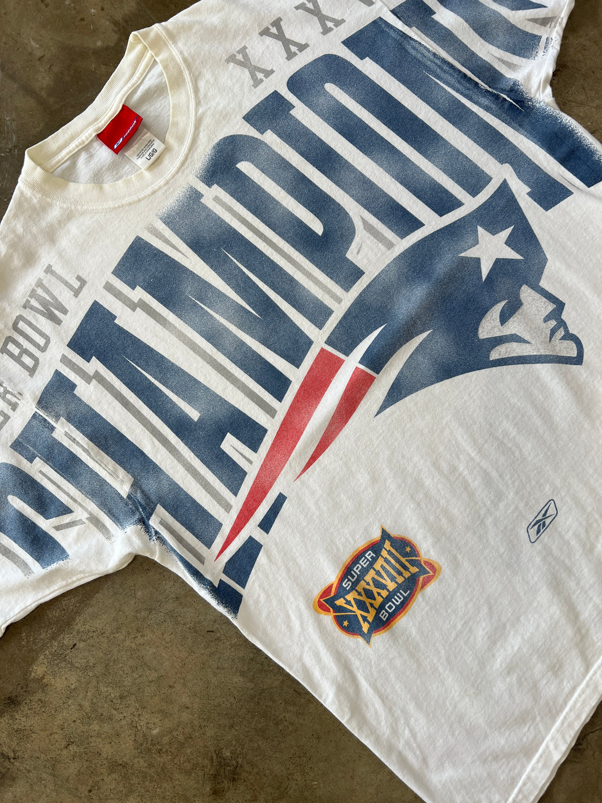 NFL Super Bowl XXXVIII Patriots Reebok Tee