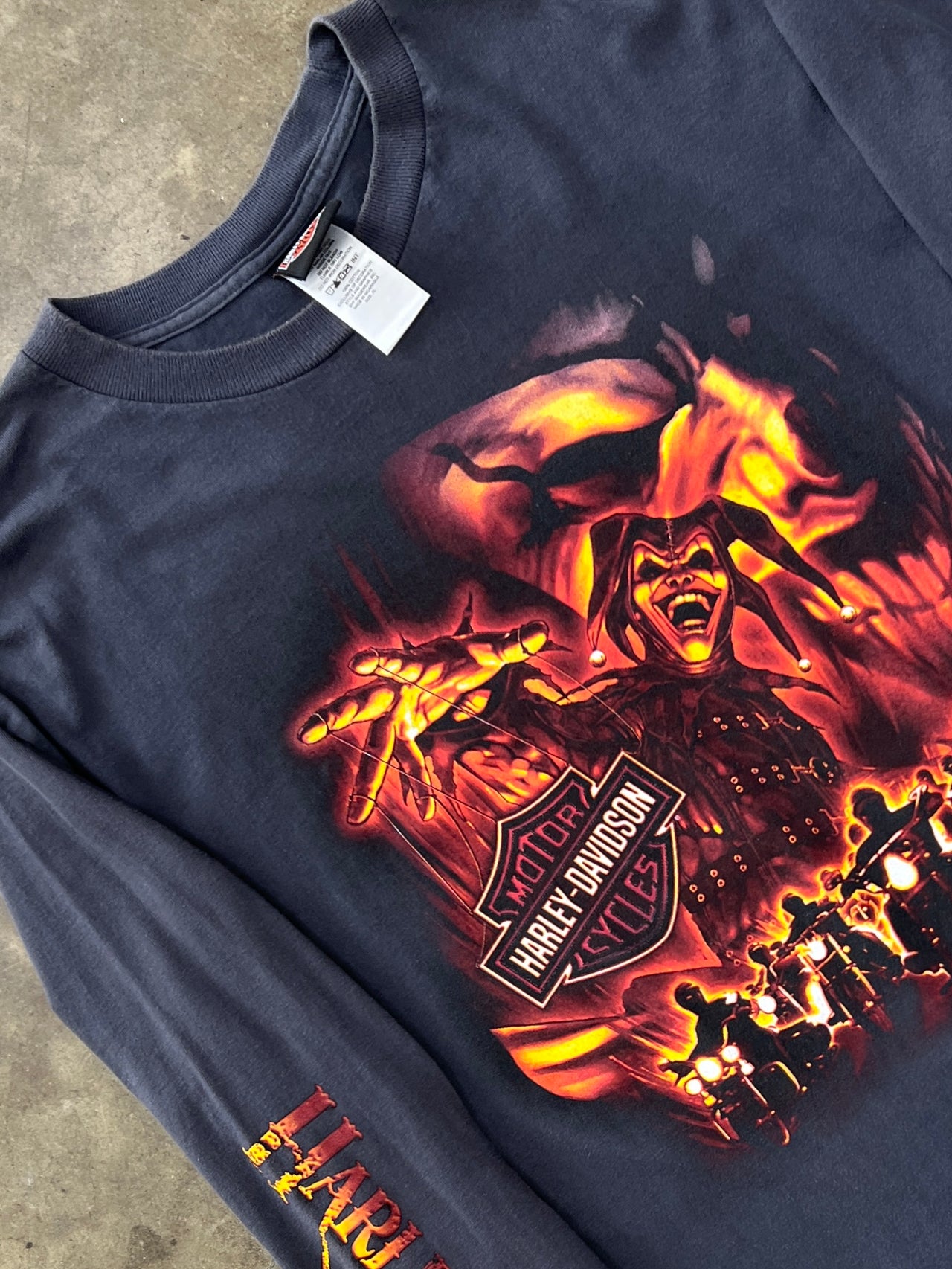 Harley Davidson Jester Joker Flame Long Sleeve