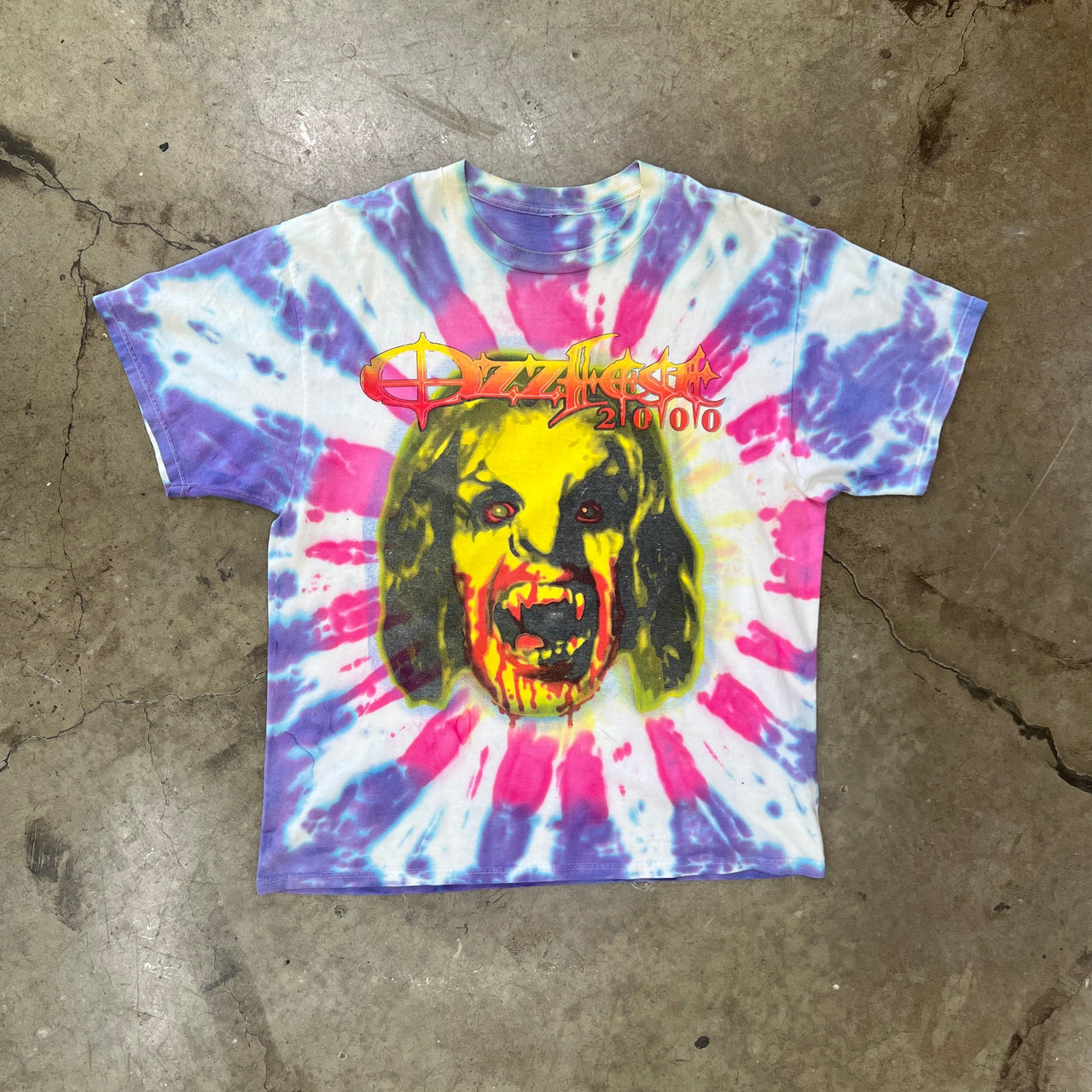 2000 Ozzfest Ozzy Osbourne Pantera Tie Dye Tee