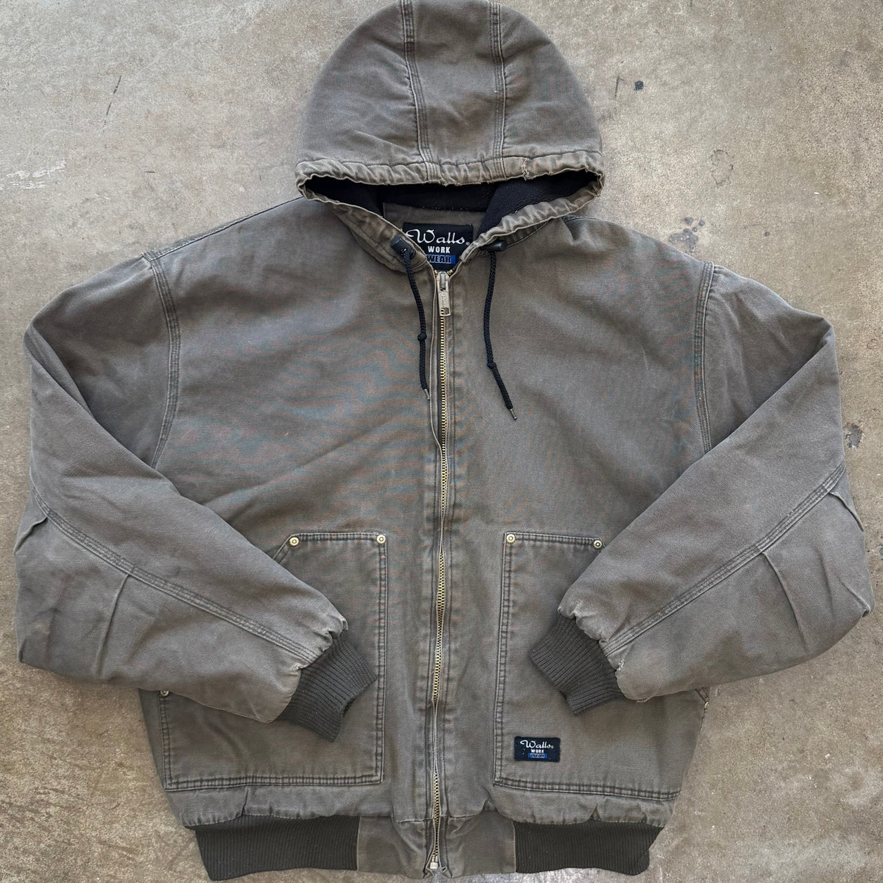 Walls Work Wear Canvas Hooded Work Jacket