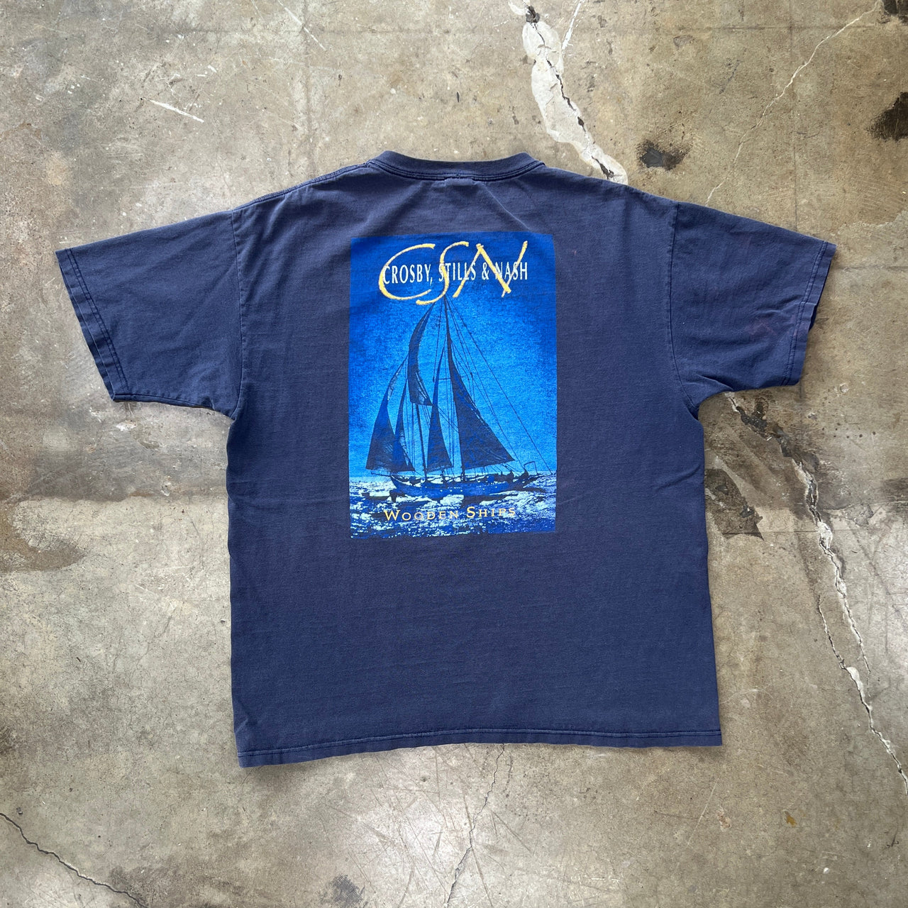 90s Crosby Stills Nash Wooden Ships Graphic Tee