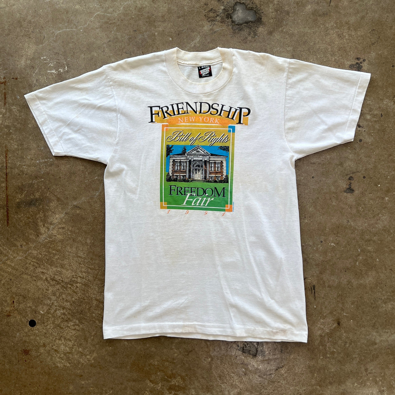 1991 Bill of Rights Freedom America Historical Single Stitch Tee