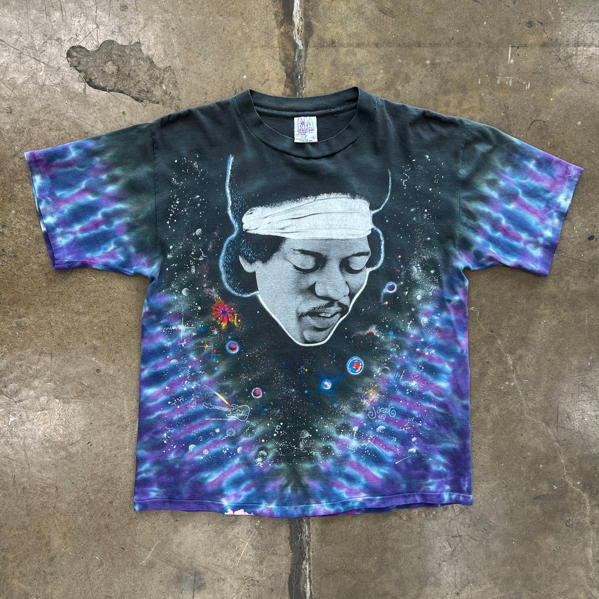 90s Jimi Hendrix AOP Not Fade Away Band Tee