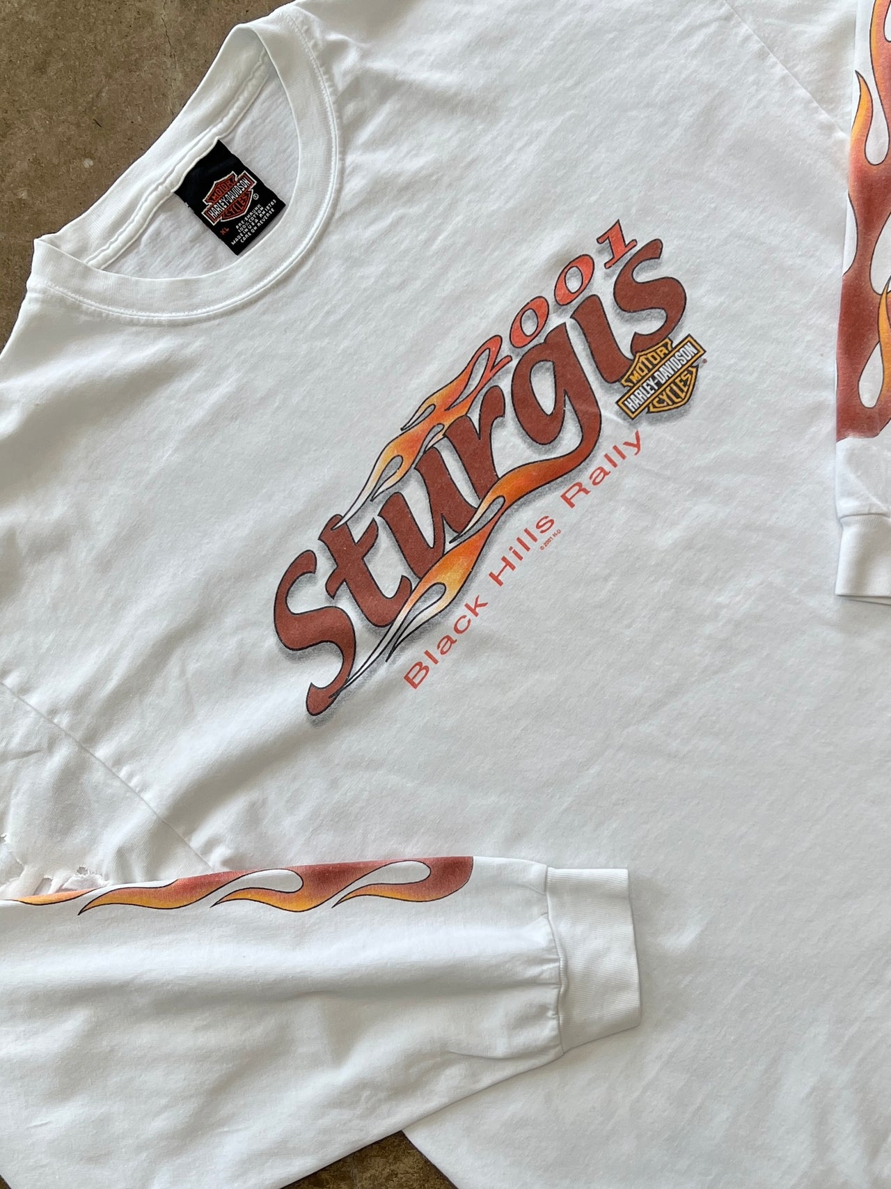 2001 Harley Davidson Sturgis Black Hills Flame Long Sleeve