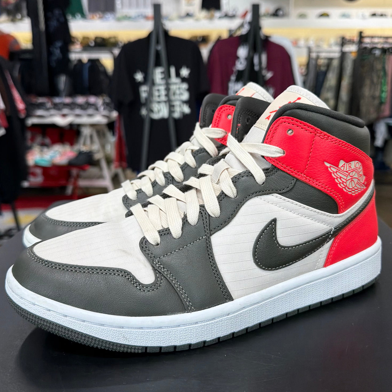 Jordan 1 Mid Newsprint Light Orewood Brown (2022)
