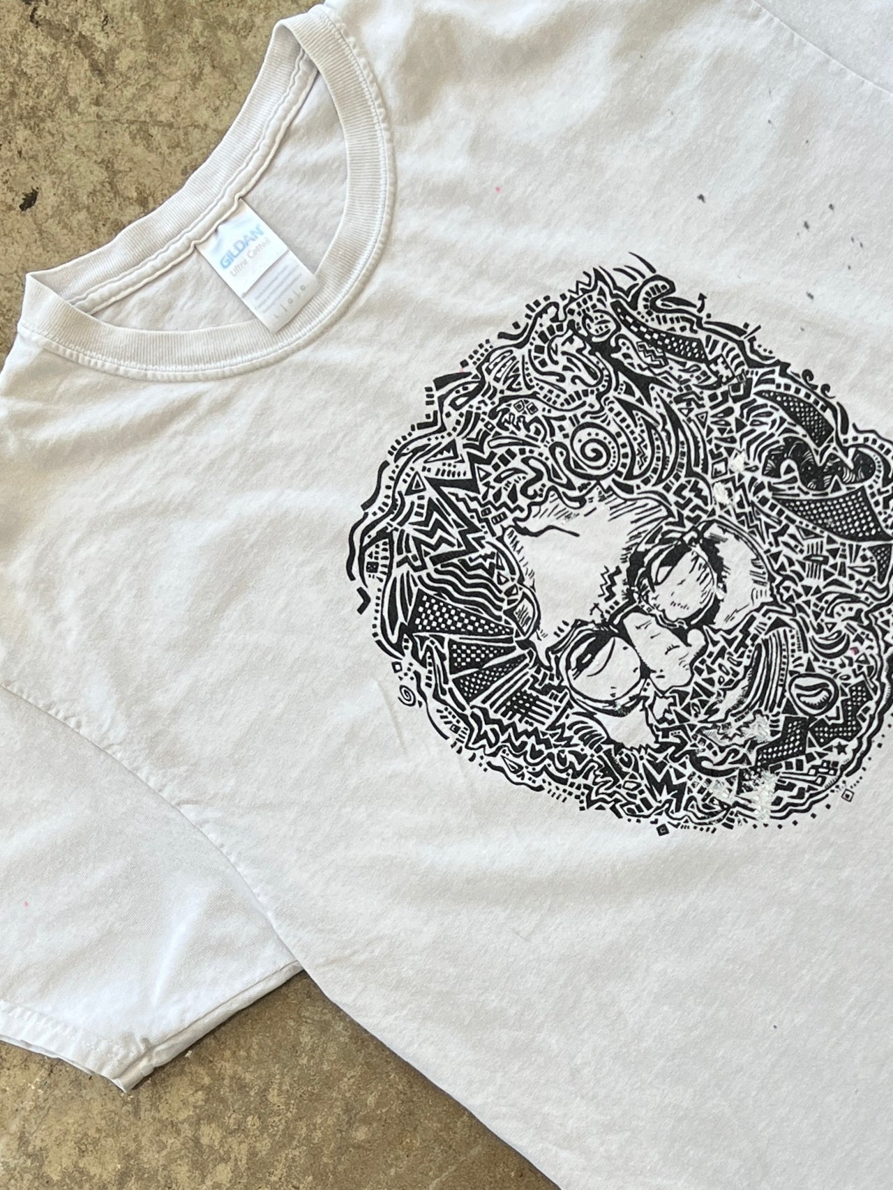 Y2K Jerry Garcia Grateful Dead Big Print Tee