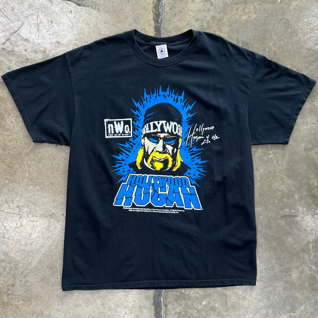 1998 NWO WCW Hollywood Hulk Hogan 4 Life Wrestling Tee