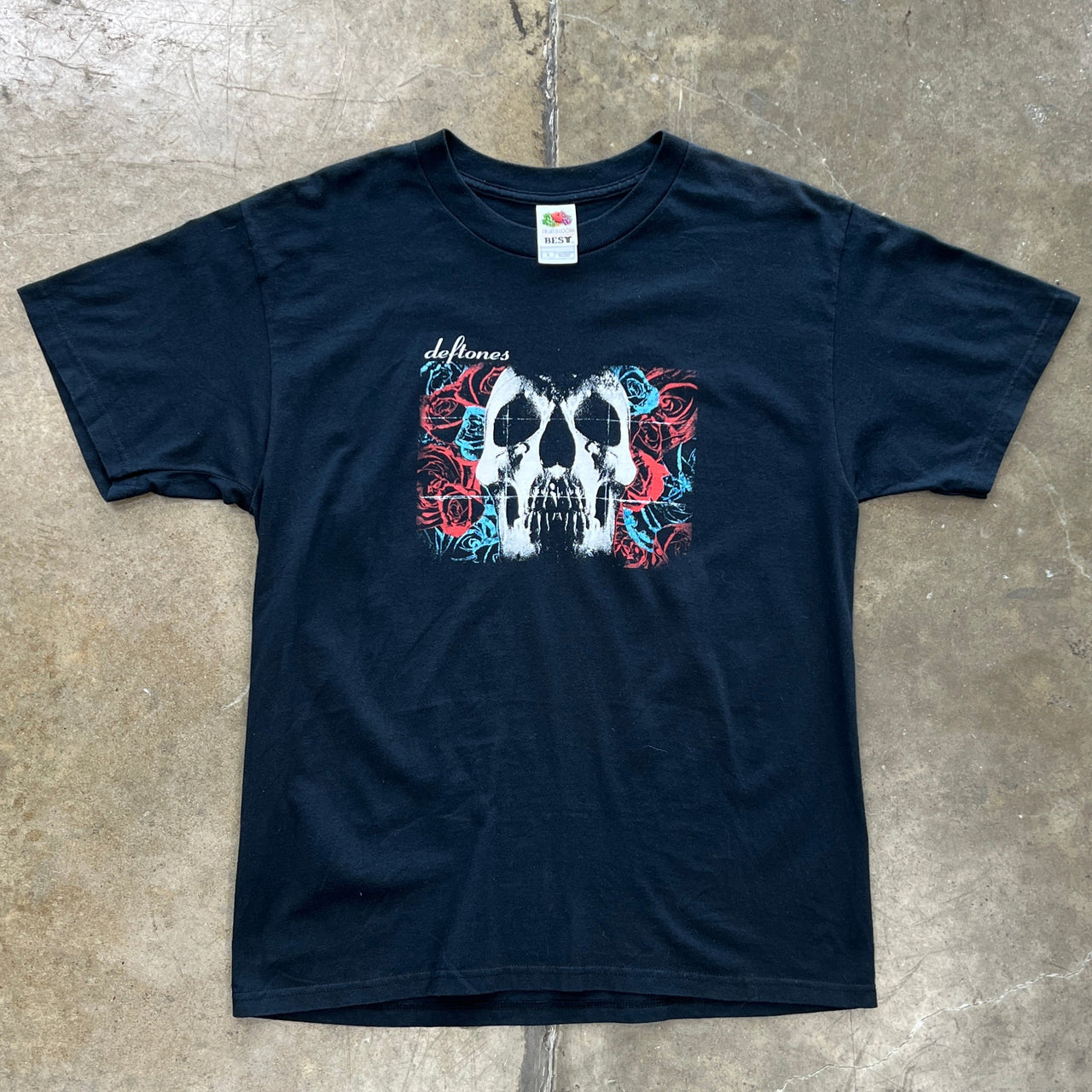 2000s Deftones Skull Self Titled Album Band Tee