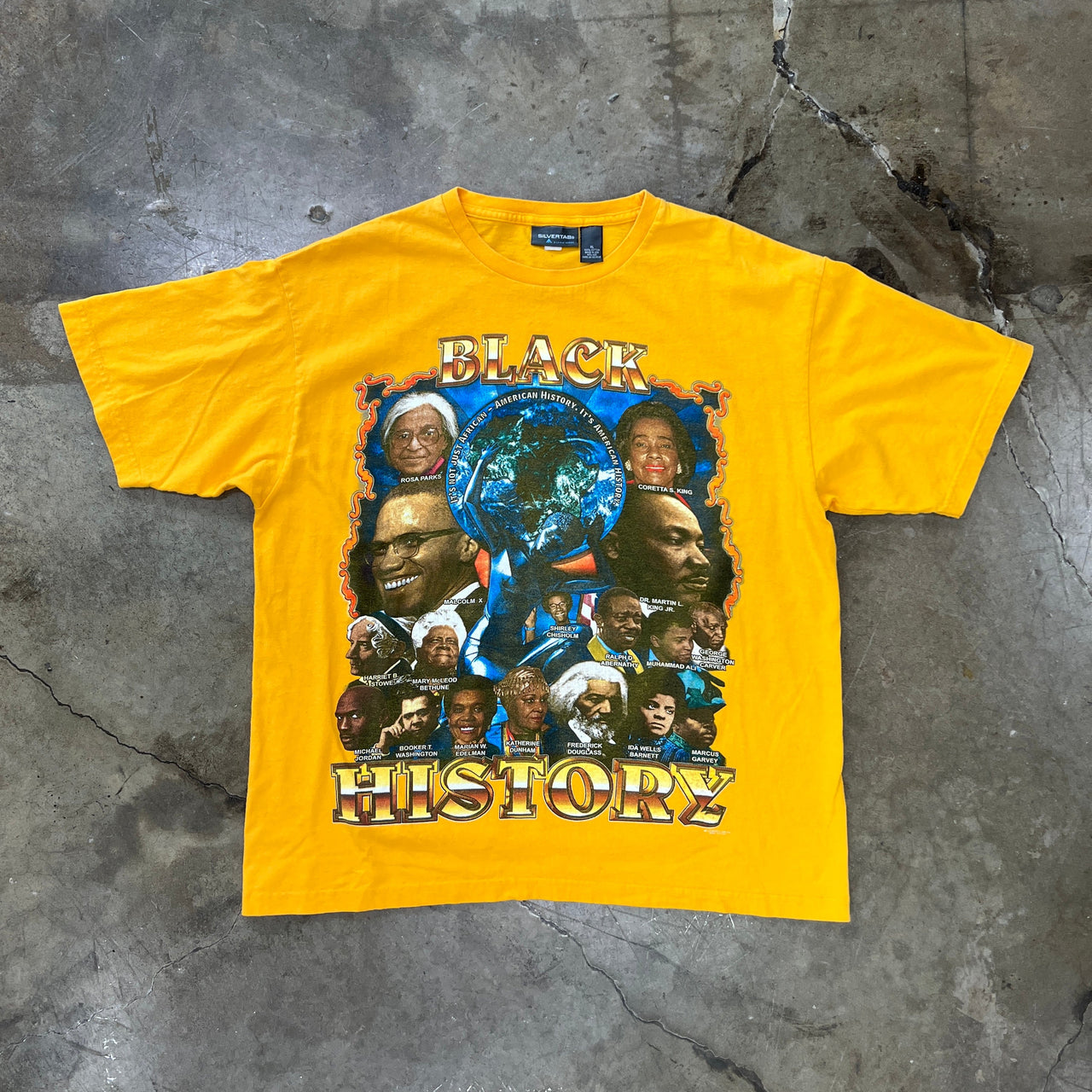 2002 Black History Icons Rosa Parks Malcolm X MLK Tee