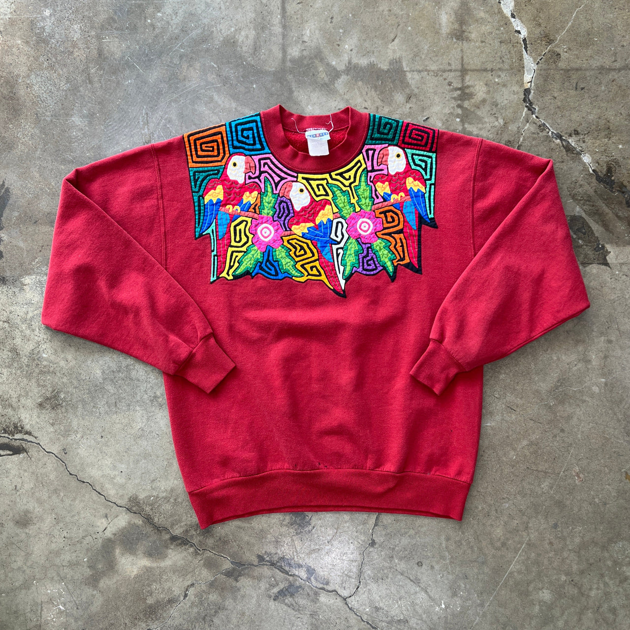 Rainforest Nature Parrot Floral Sweater